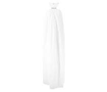 Maxikleid mit gerafften Ausschnitt