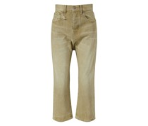 Wide-Leg Cropped Jeans 'Tailored Drop' Khaki