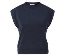 Cashmere-Pullunder Marineblau
