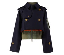 Blousonjacke aus Wolle Marineblau