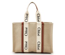 Shopper 'Woody Large' White/Brown