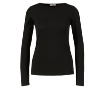 Cashmere-Seiden-Pullover Schwarz Glitzer