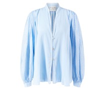 Baumwollbluse Hellblau