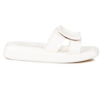 Lackleder-Sandale 'Vivier Slide' mit bezogener Schnalle