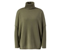 Cashmere-Woll-Rollkragenpullover Khaki
