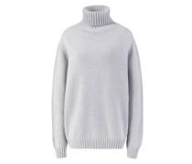Cashmere-Rollkragenpullover Hellgrau