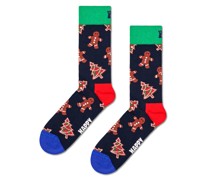 Happy Socks Mittelhohe Socken mit Lebkuchen-Motiv in Geschenkbox
