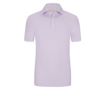 Unifarbenes Poloshirt Piqué-Qualität  Flieder