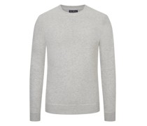 Leichter Pullover mit Seidenanteil und O-Neck
