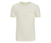 T-Shirt aus Baumwolle mit Strickmuster