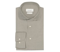 Profuomo Unifarbenes Hemd in Twill-Qualität, Slim Fit