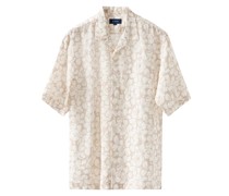 Eton Resort-Hemd aus Leinen mit floralem Print