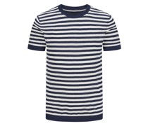 Tom Rusborg Softes Strick-T-Shirt mit Ringelstreifen und Leinenanteil