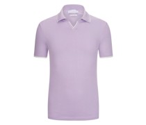 Softes Poloshirt mit V-Ausschnitt aus Giza-Baumwolle