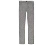 Chino Monza aus einem Leinengemisch, Straight Fit