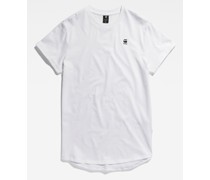 G-Star Leichtes T-Shirt mit abgerundetem Saum und Label-Print