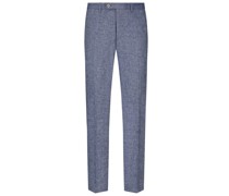Chino im Schurwoll-Leinen-Mix, Franco, Slim Fit