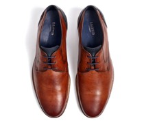 Leichter Derby-Schuh aus teilperforiertem Leder mit Kontrast-Details