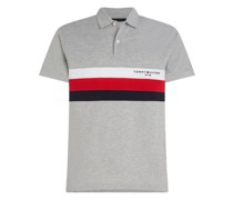 Poloshirt mit Blockstreifen auf Brusthöhe