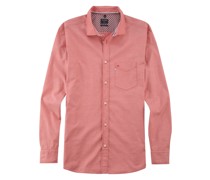 OLYMP Casual Hemd mit Pin Dot-Muster und Brusttasche, Regular Fit