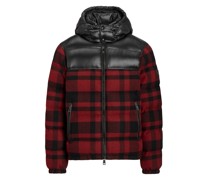 Polo Ralph Lauren Gesteppte Daunenjacke im Material-Mix mit Glencheck-Muster