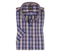 Level Five, Body Fit, Kurzarm, Under-Button-Down, Karomuster