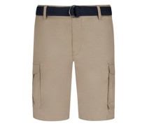 Bermudas mit Cargotaschen und mit integriertem Gürtel