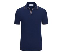 Poloshirt aus fein gestrickter Baumwolle