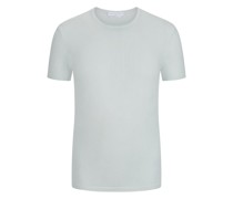 T-Shirt aus Giza-Baumwolle mit Strickmuster