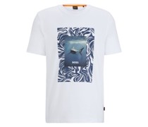 BOSS ORANGE T-Shirt mit Hai-Motiv