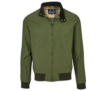 Leichte Übergangsjacke mit Mesh-Einsätzen und Rippstrick-Abschlüssen
