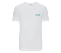 T-Shirt mit 3D-Label-Print auf Rückenseite