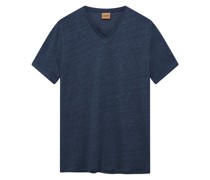 MOS MOSH Gallery T-Shirt aus Leinen mit V-Ausschnitt