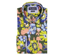 Tom Rusborg Leinenhemd mit floralem Print