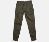 Cargohose mit Stretchanteil, Slim Zip Fit  Oliv