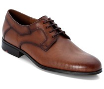 Perforierter Derby Schnürschuh, Levin  Cognac