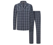 BOSS Leichter Pyjama aus Baumwolle mit Karo-Muster