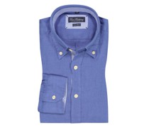 Leinenhemd mit Button-Down-Kragen  Denim
