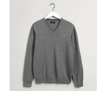 Pullover aus Baumwolle mit V-Ausschnitt