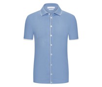 Poloshirt im Baumwoll-Strick  Hell