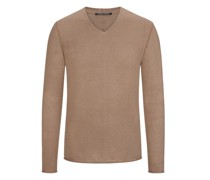 Ultraleichter Pullover mit Kaschmiranteil und V-Ausschnitt