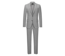 BOSS Anzug in melierter Bi-Stretch-Qualität, Slim Fit