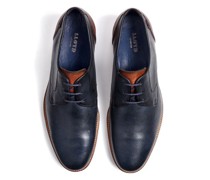 Leichter Derby-Schuh aus teilperforiertem Leder mit Kontrast-Details