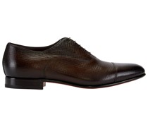 Santoni Schnürschuhe in Oxford-Form aus genarbtem Leder