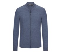Strickjacke aus Merinowolle  Denim