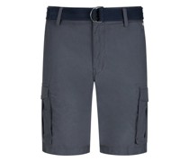 Bermudas mit Cargotaschen und mit integriertem Gürtel