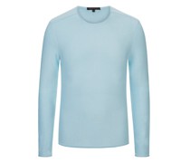 Leichter Sommer-Pullover aus Baumwolle mit Rollkante