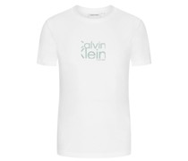 Softes T-Shirt mit gummiertem Logo-Print