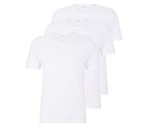 BOSS 3er Pack Unifarbenes Unterhemd mit V-Ausschnitt, Regular Fit