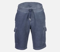 Softe unifarbene Sweat-Bermudas mit Cargotaschen